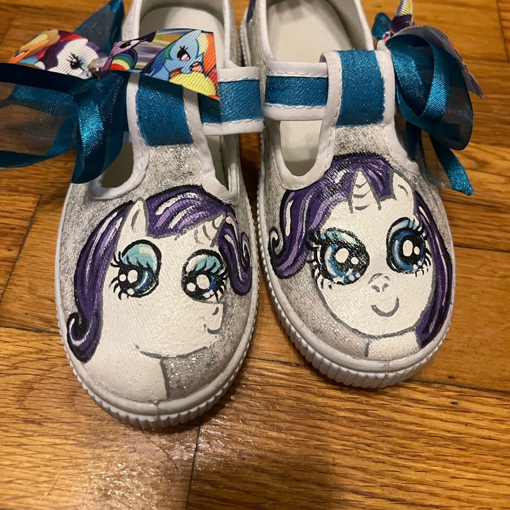 My Little Pony White and Blue Sneakers with Playful Design